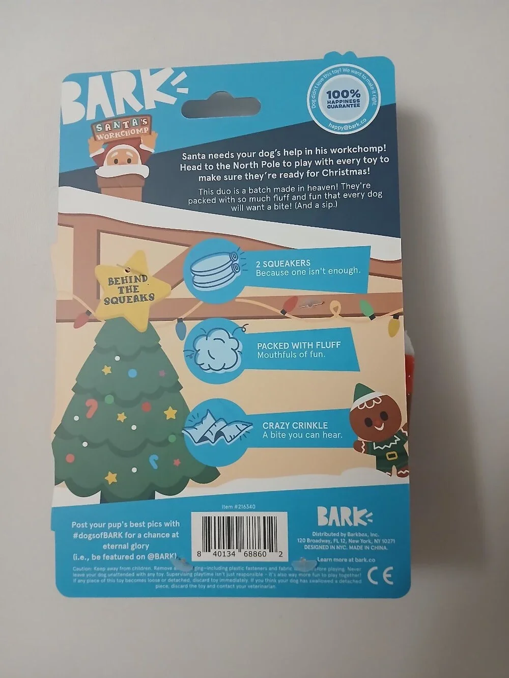 BARK Squeak It Crinkle Plush Toys